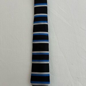 Givenchy Black and Blue Striped Tie